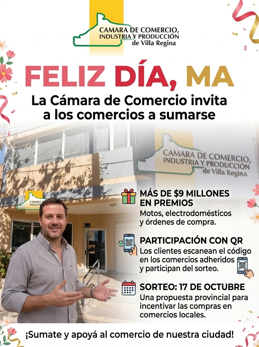 DÍA DE LA MADRE: LA CÁMARA DE COMERCIO INVITA A LOS COMERCIOS A PARTICIPAR DE UNA PROMOCIÓN PROVINCIAL